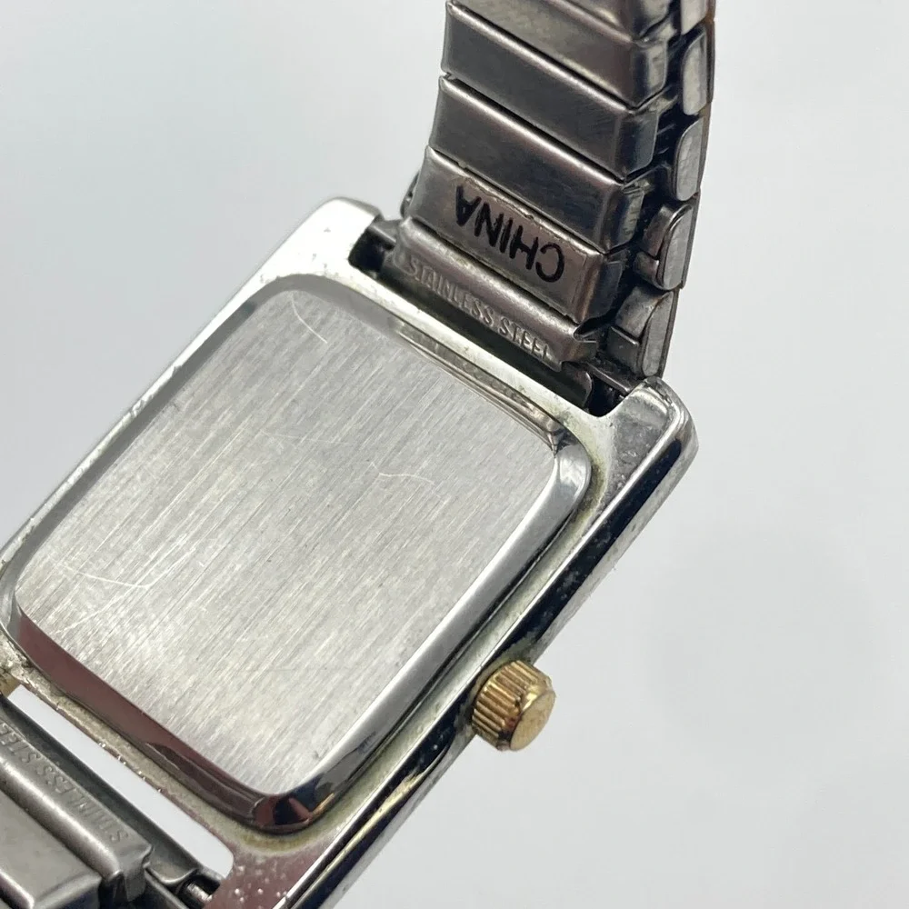 Vintage St. Marin Womens Watch 21mm Abalone Stretch Band Two Tone New Battery 6